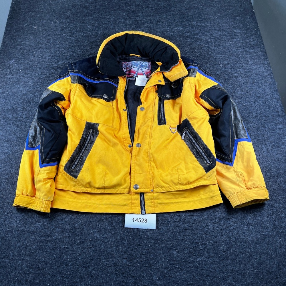 Spyder Ski Jacket Mens XL Yellow Good Vintage Thinsulate Insulated Puffer